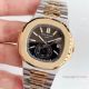 Highest Quality Copy Patek Philippe Nautilus Two Tone Black Watch - Swiss Grade 1 (3)_th.jpg